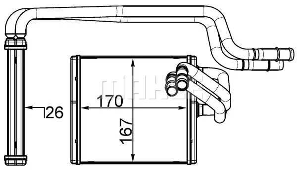 топлообменник, отопление на вътрешното пространство MAHLE               
