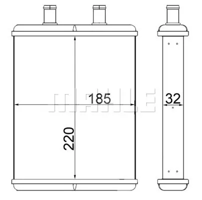 топлообменник, отопление на вътрешното пространство MAHLE               
