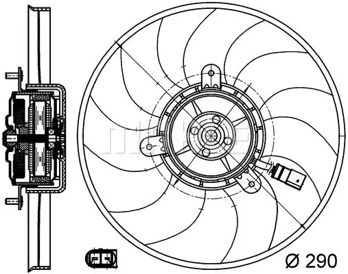 вентилатор, охлаждане на двигателя MAHLE               