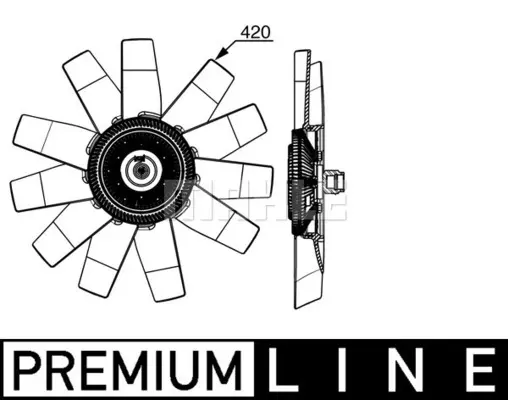 вентилатор, охлаждане на двигателя MAHLE               