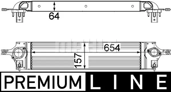 интеркулер (охладител за въздуха на турбината) MAHLE               
