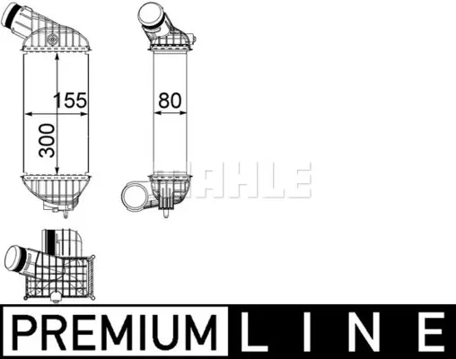 интеркулер (охладител за въздуха на турбината) MAHLE               