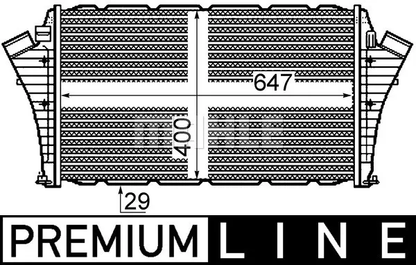 интеркулер (охладител за въздуха на турбината) MAHLE               