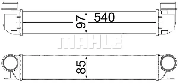 интеркулер (охладител за въздуха на турбината) MAHLE               