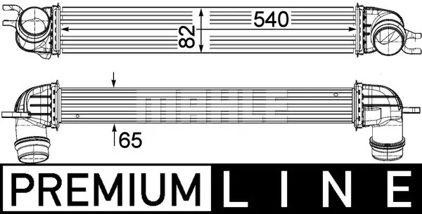 интеркулер (охладител за въздуха на турбината) MAHLE               