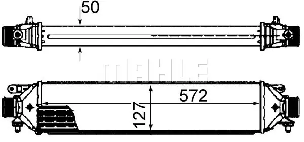 интеркулер (охладител за въздуха на турбината) MAHLE               