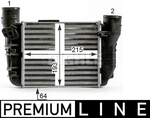 интеркулер (охладител за въздуха на турбината) MAHLE               