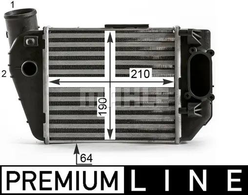 интеркулер (охладител за въздуха на турбината) MAHLE               