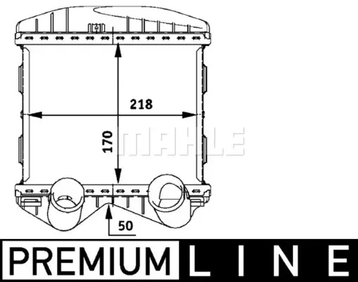 интеркулер (охладител за въздуха на турбината) MAHLE               