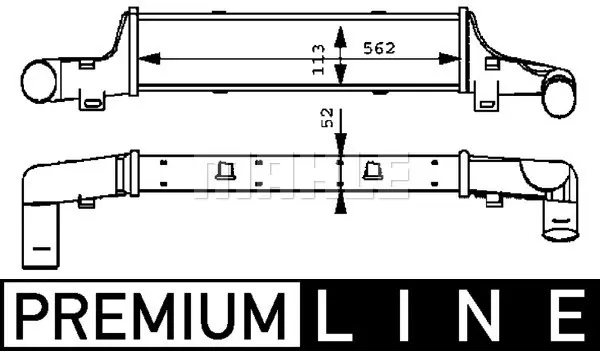 интеркулер (охладител за въздуха на турбината) MAHLE               