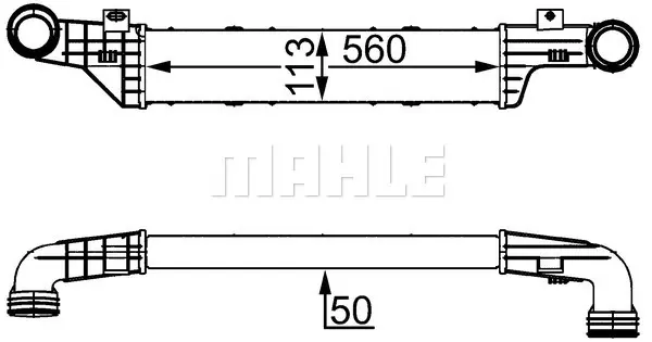 интеркулер (охладител за въздуха на турбината) MAHLE               