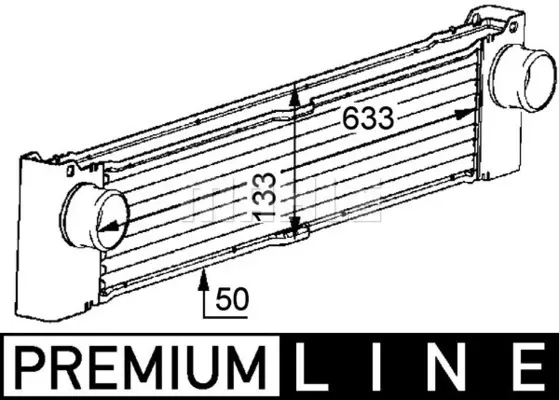 интеркулер (охладител за въздуха на турбината) MAHLE               