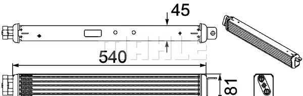 маслен радиатор, двигателно масло MAHLE               