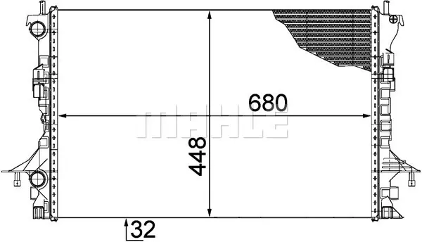 радиатор, охлаждане на двигателя MAHLE               
