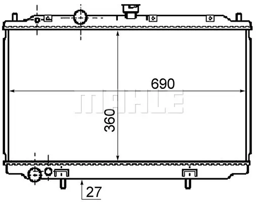 радиатор, охлаждане на двигателя MAHLE               