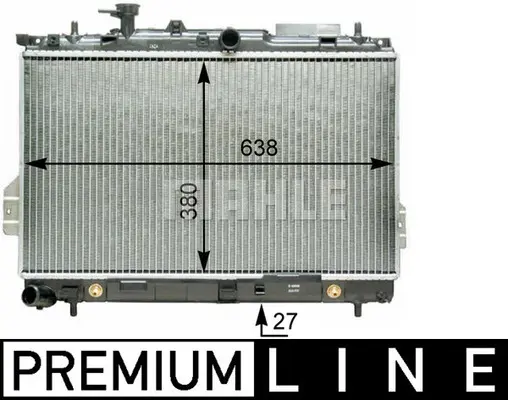 радиатор, охлаждане на двигателя MAHLE               