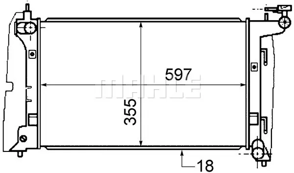 радиатор, охлаждане на двигателя MAHLE               