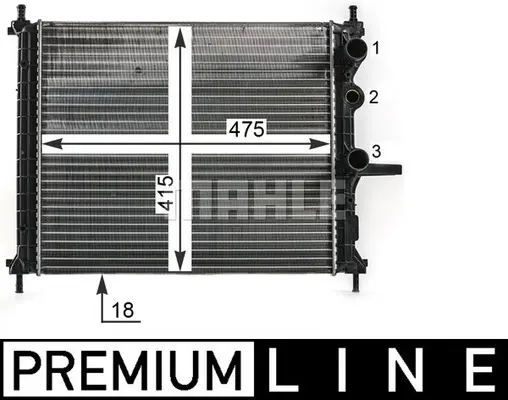 радиатор, охлаждане на двигателя MAHLE               