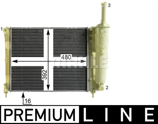 радиатор, охлаждане на двигателя MAHLE               