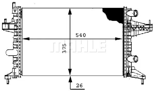 радиатор, охлаждане на двигателя MAHLE               