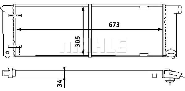 радиатор, охлаждане на двигателя MAHLE               