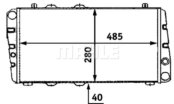 радиатор, охлаждане на двигателя MAHLE               