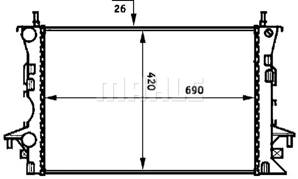 радиатор, охлаждане на двигателя MAHLE               