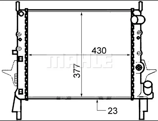 радиатор, охлаждане на двигателя MAHLE               