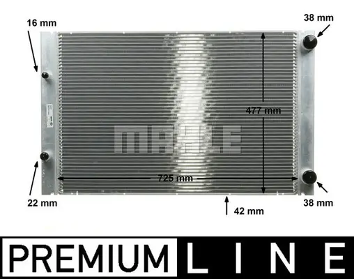 радиатор, охлаждане на двигателя MAHLE               