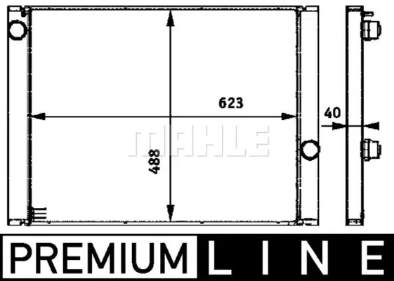 радиатор, охлаждане на двигателя MAHLE               