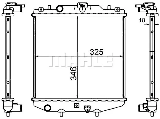 радиатор, охлаждане на двигателя MAHLE               