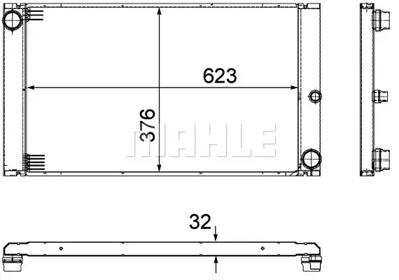 радиатор, охлаждане на двигателя MAHLE               