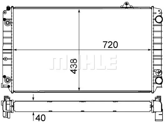 радиатор, охлаждане на двигателя MAHLE               
