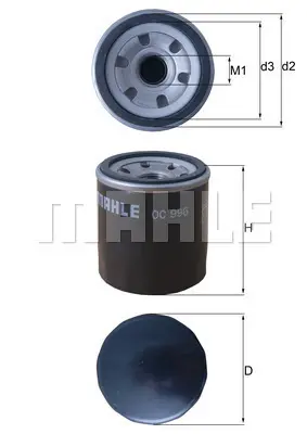 маслен филтър MAHLE               