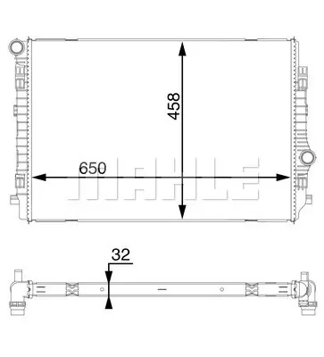 радиатор, охлаждане на двигателя MAHLE               