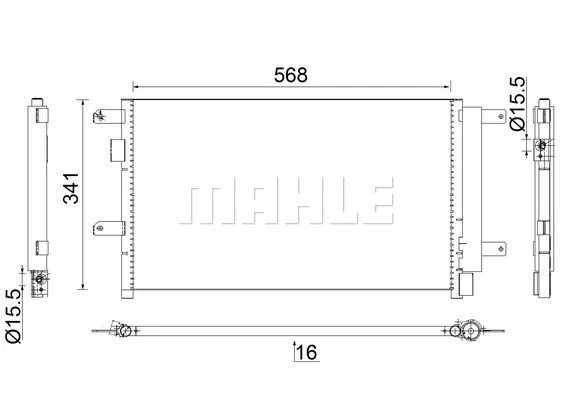 кондензатор, климатизация MAHLE               