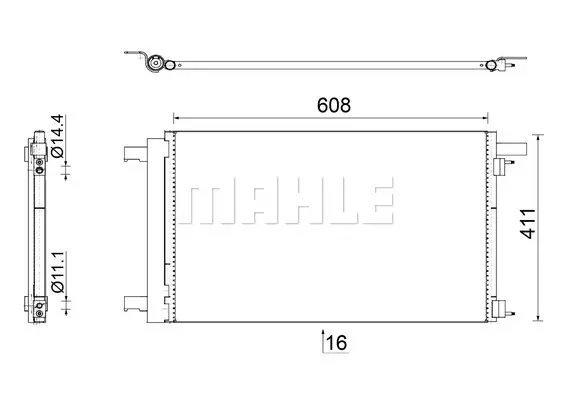 кондензатор, климатизация MAHLE               