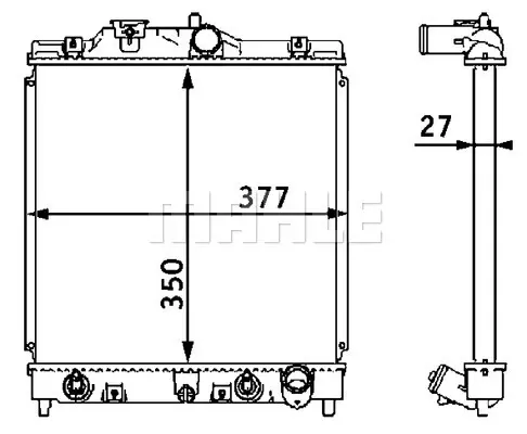 радиатор, охлаждане на двигателя MAHLE               