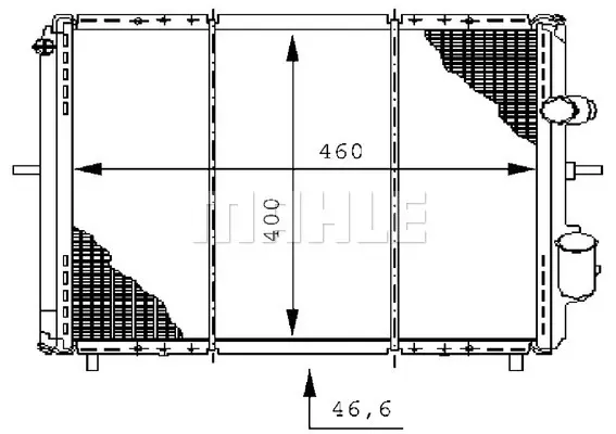 радиатор, охлаждане на двигателя MAHLE               
