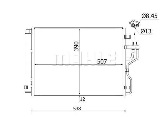 кондензатор, климатизация MAHLE               