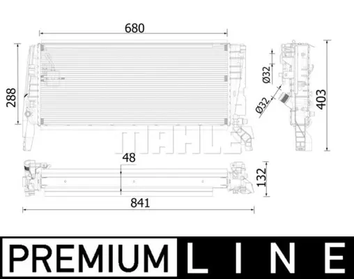 радиатор, охлаждане на двигателя MAHLE               