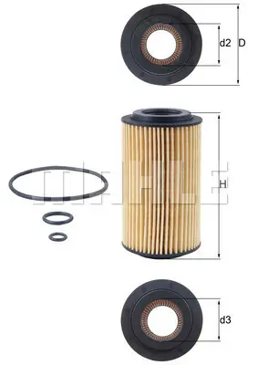 маслен филтър MAHLE               