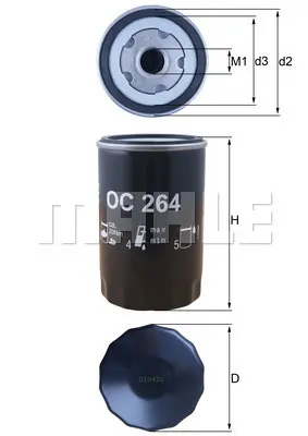 маслен филтър MAHLE               