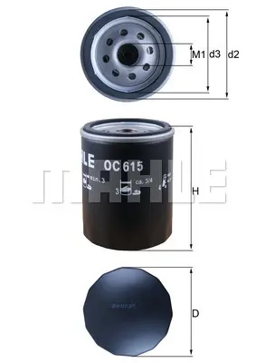 маслен филтър MAHLE               