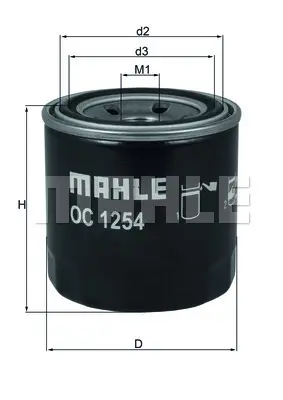 Маслен филтър за KIA PROCEED Combi Van (CD) 1.4 T-GDI OC 1254 MAHLE               
