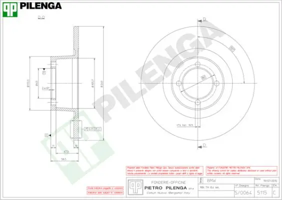 спирачен диск PILENGA             