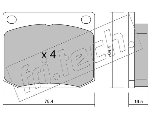 комплект спирачно феродо, дискови спирачки fri.tech.           