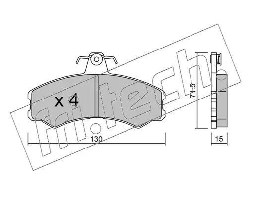 комплект спирачно феродо, дискови спирачки fri.tech.           
