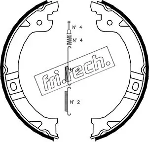 комплект спирачна челюст, ръчна спирачка fri.tech.           