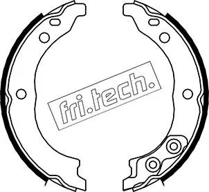 комплект спирачна челюст, ръчна спирачка fri.tech.           